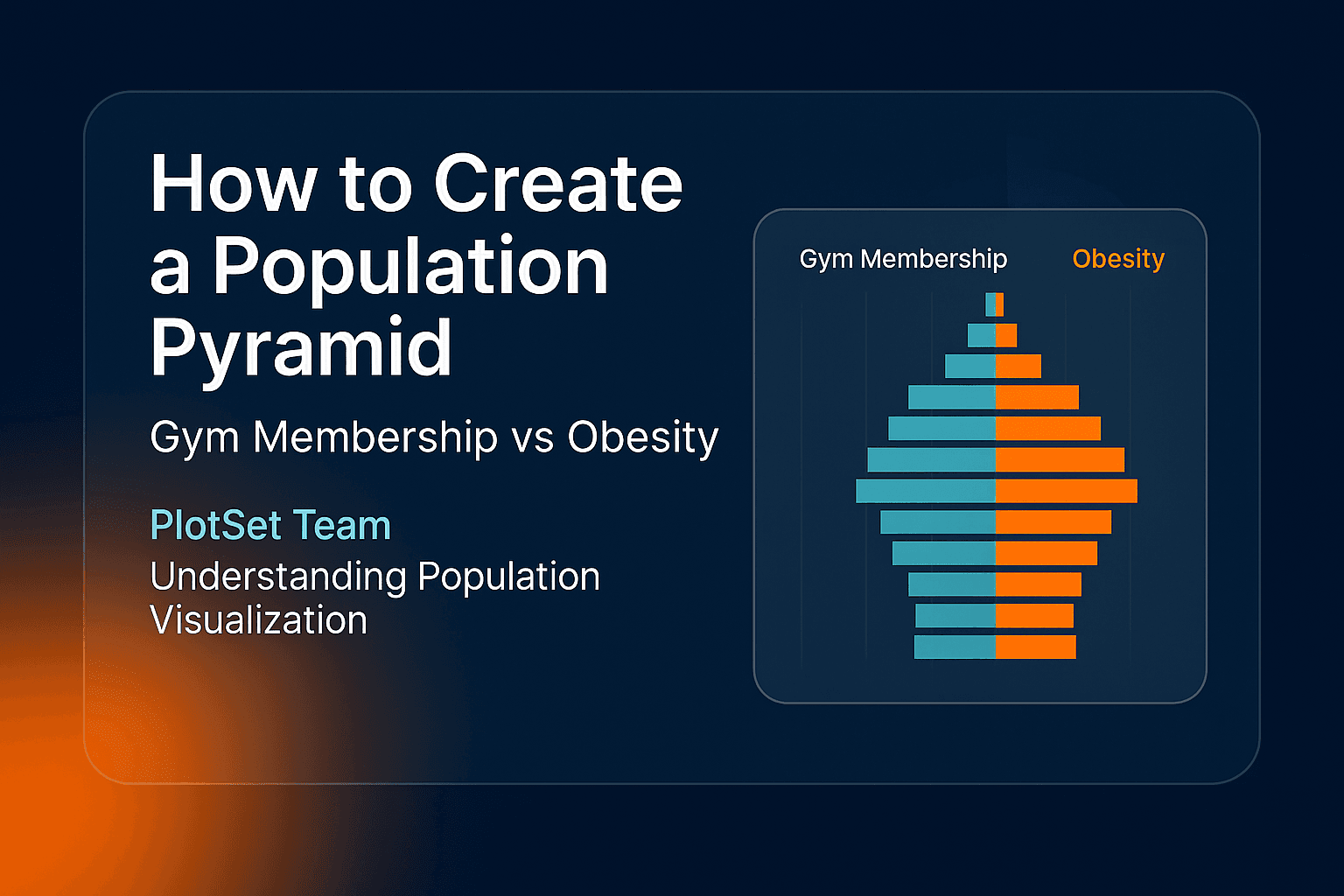 How to Create a Population Pyramid (Gym Membership Vs Obesity) | PlotSet